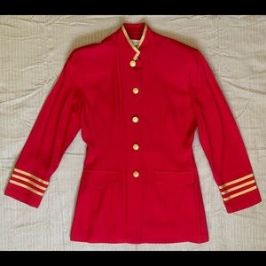 Joseph Ribkoff Red Jacket with Gold Accents